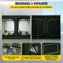 VEVOR Grow Tent, 120" x 60" x 80" Hydroponics Mylar Grow Room with Observation Windows and Removable Floor Tray, 100% Lightproof Grow Closet for Indoor Plants Growing - 10'x5' Reflective Plant Tent