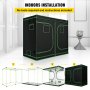 VEVOR Grow Tent, 96" x 48" x 80" Hydroponics Mylar Reflective Room with Observation Windows and Removable Floor Tray, 100% Lightproof Large Closet for Indoor Plants Growing, 8'x4'