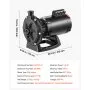 VEVOR Booster Pump 1.5 HP 40 GPM ODP Motor for Pressure Side Pool Cleaners, AC 120V Pool Booster Pump, 140 ft Max Head, NPT 3/4 in Inlet/Outlet, Wide Compatibility, Quick Connect Easy Installation