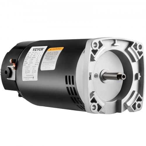 VEVOR 1.5 HP, 3463 RPM, 1 Speed, 230/115 Volts, 7.88/15.5 Amps, 1.1 Service Factor, 56Y Frame, PSC, ODP Enclosure, Square Flange Pool Motor, Swimming Pool Pump Motor, Replacement Pool Motor Kit