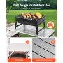 Camping Kitchen Table Picnic Cabinet Folding Cooking Storage Rack Portable Brown
