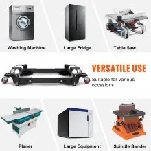 VEVOR Mobile Base, 1500 lbs Capacity, Adjustable from 20.7" x 23.7" to 28" x 33.5", Heavy Duty Universal Mobile Base Stand with 4 Swivel Wheels, for Woodworking Equipment, Bandsaw, Power Tool, Machine