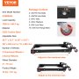 VEVOR mobile base, adjustable size 20.7&quot;-28&quot;x33.5&quot;, 1500 lb capacity, 3&quot; wheels. package contents listed.