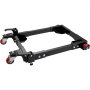 VEVOR mobile base with adjustable steel frame and red caster wheels for easy equipment mobility.