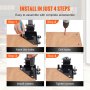 VEVOR Mobile Base, 400 lbs Weight Capacity, Adjustable from 12" x 12" to Infinity, Heavy Duty Universal Mobile Base Stand with Swivel Wheels, for Woodworking Equipment, Bandsaw, Power Tools, Machines