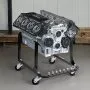 VEVOR Engine Stand, 750 LBS Load Capacity Engine Motor Stand, Heavy-Duty Steel Motor Holder with 4 Swivel Casters and 4 Hook Positions, Suitable for BB-CHEVY and GEN-1 SB-CHEVY Engines