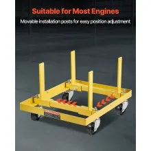 VEVOR Engine Stand 750LBS/340KG Adjustable Motor Hoist Dolly Steel with 4-Caster