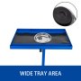 VEVOR Rolling Tool Table 220 LBS Capacity Tear Down Tray 29x20 Inch Mobile Work Table 4 Swivel Wheels Adjustable Height and Width with Drawer for Holding Automotive Tools in Blue