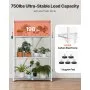 VEVOR Folding Storage Shelf with Wheels 4-Tier No Assembly Organizer Shelf White