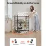 VEVOR 3-Tier Foldable Storage Shelf with Wheels 28 x 13 x 36-inch Metal Shelving
