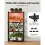 VEVOR 4-Tier Foldable Storage Shelf with Wheels 28 x 13 x 54-inch Metal Shelving