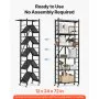 VEVOR 6-Tier Foldable Storage Shelf with Wheels 24 x 12 x 72-inch Metal Shelving