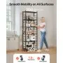 VEVOR 6-Tier Foldable Storage Shelf with Wheels 24 x 12 x 72-inch Metal Shelving