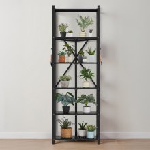 VEVOR 6-Tier Foldable Storage Shelf with Wheels 24 x 12 x 72-inch Metal Shelving