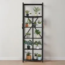 VEVOR 6-Tier Foldable Storage Shelf with Wheels 24 x 12 x 72-inch Metal Shelving