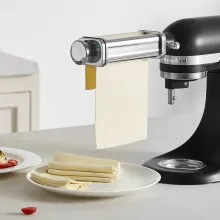 VEVOR Pasta Attachment for KitchenAid Stand Mixer, Stainless Steel Pasta Sheet Roller Attachment, Pasta Maker Machine Accessory with 8 Adjustable Thickness Knob, KitchenAid Pasta Attachment by VEVOR