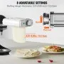 VEVOR Pasta Attachment for KitchenAid Stand Mixer, 3-IN-1 Stainless Steel Pasta Roller Cutter Set Including Pasta Sheet Roller, Spaghetti and Fettuccine Cutter, 8 Adjustable Thickness Knob Pasta Maker