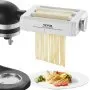 VEVOR Pasta Attachment for KitchenAid Stand Mixer, 3-IN-1 Stainless Steel Pasta Roller Cutter Set Including Pasta Sheet Roller, Spaghetti and Fettuccine Cutter, 8 Adjustable Thickness Knob Pasta Maker