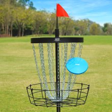 VEVOR Disc golfový kôš, 24-reťazový prenosný disk golfový terč, cvičný oceľový disk golfový terč, kôš na diskgolfové ihrisko pre vnútorné a vonkajšie ihrisko, vybavenie stojanu na disk golf, čierna