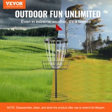 VEVOR Disc Golf Basket, 24-Chains Portable Disc Golf Target Hole, Heavy Duty Steel Practice Disc Golf Target, Indoor & Outdoor Disc Golf Course Basket, Disc Golf Basket Stand Equipment, Black, 6mm Outer Ring Diameter