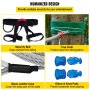 VEVOR Zip line Kits for Backyard 110FT, Zip Lines for Kid and Adult, Included Swing Seat, Zip Lines Brake, and Steel Trolley, Outdoor Playground Equipment