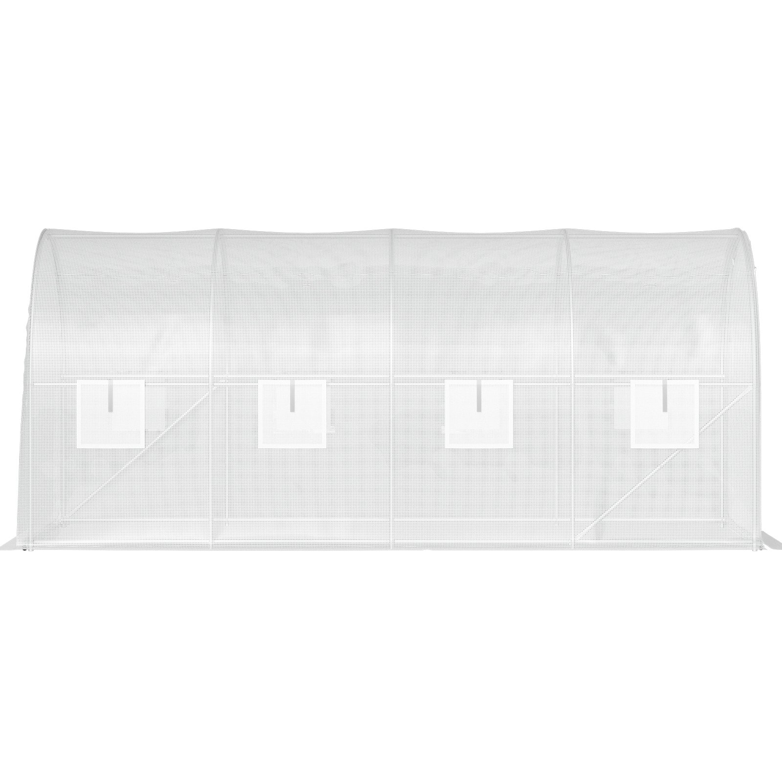 VEVOR tunnel greenhouse with mesh cover and three ventilation windows, providing ample growing space.