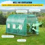 VEVOR Walk-in Tunnel Greenhouse, 9.8 x 6.6 x 6.6 ft / 3 x 2 x 2 m Portable Plant Hot House w/ Galvanized Steel Hoops, 1 Top Beam, Diagonal Poles, Zippered Door & 6 Roll-up Windows, Green