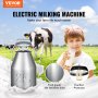 VEVOR Machine à traire électrique pour vaches, seau en acier inoxydable 304 de 6,6 gal / 25 L, trayeur sous vide à pulsation automatique, trayeur portable avec tasses et tubes en silicone de qualité alimentaire, pression réglable
