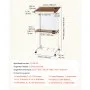 VEVOR Podium Stand, Adjustable Height Wooden Lectern Mobile Laptop Desk, for Schools, Churches and Events, 103-124 cm, Portable Presentation Lectern Stand with Storage Shelf, Book Stop and Cup Holder