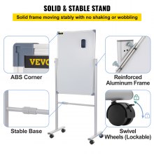 VEVOR Mobile Dry Erase Board Magnetic Whiteboard w/ Stand 60 x 90cm Double Sided