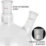 VEVOR Round Bottom Flask 2000 ml Receiving Flask Borosilicate Glass Reaction Flask 2 Necks Boiling Flask with 24/40 Standard Taper Ground Joints Flask Round Bottom for Vacuum Distillation Apparatus
