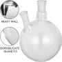 VEVOR Round Bottom Flask 2000 ml Receiving Flask Borosilicate Glass Reaction Flask 2 Necks Boiling Flask with 24/40 Standard Taper Ground Joints Flask Round Bottom for Vacuum Distillation Apparatus