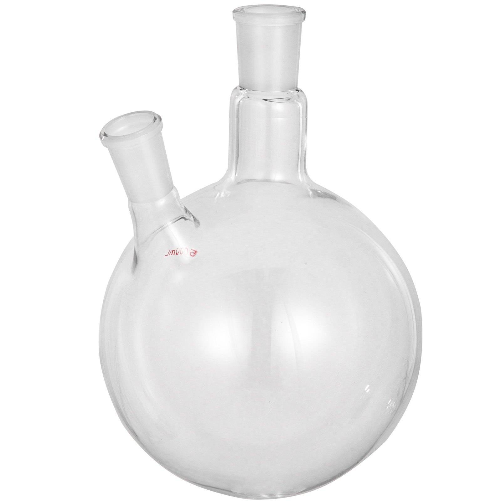 VEVOR 5000ml 24/40 Joint Lab Glass Flask Round Bottom Two Short Necks
