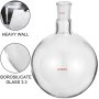 VEVOR Round Bottom Flask Receiving Flask 2000 ml Reaction Flask with Single Neck