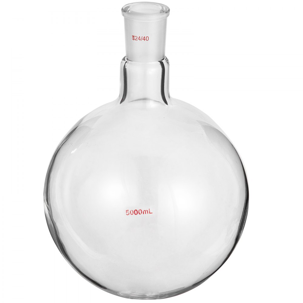Vevor Round Bottom Flask Receiving Flask 5000 Mlreaction Flask With Singleneck