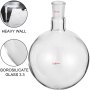 VEVOR Round Bottom Flask Receiving Flask 5000ml Reaction Flask with Single Neck