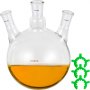 VEVOR Round Bottom Flask Receiving Flask 2L, Reaction Flask 3 Neck Boiling Flask