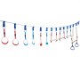 VEVOR Warrior Course, 80ft Slackline Obstacle Course, obstacle course for kids w/ 250lb Max Capacity, Slackline Training Line w/ Hanging Activities Accessories, Obstacle Course Equipment for Backyard