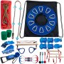 VEVOR Warrior Course, 80ft Slackline Obstacle Course, obstacle course for kids w/ 250lb Max Capacity, Slackline Training Line w/ Hanging Activities Accessories, Obstacle Course Equipment for Backyard