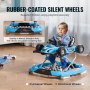 VEVOR 4-in-1 baby walker with rubber-coated silent wheels for stability, featuring a race car design.