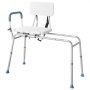 VEVOR Sliding Shower Chair, 400 lbs Capacity Tub Transfer Bench for Bathtub, Heavy Duty Shower Bench with Arms and Backrest, Height Adjustable Seat for Handicap, Adults, Seniors, Elderly and Disabled