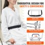 VEVOR sliding tub transfer bench with safety belt, shower head holder, and reversible backrest.