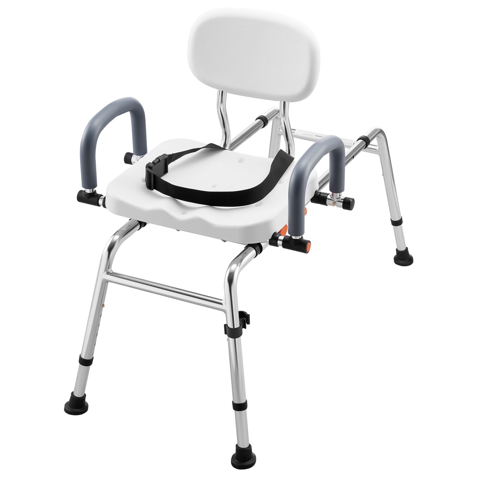 VEVOR Sliding Shower Chair, 180 kg Tub Transfer Bench for Bathtub with Swivel Seat, Shower Bench with Pivoting Arms and Backrest, Height & Width Adjustable for Handicap, Seniors, Elderly and Disabled