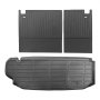 VEVOR Cargo Mats Compatible with Toyota Kluger & Highlander 2020-2024, Custom Fit TPE Cargo Liner Set for SUVs, Trunk and Rear Back Seat Protector Replacement, Trunk Mat and Backrest Mats