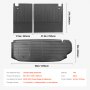 VEVOR Cargo Mats Compatible with Toyota Kluger & Highlander 2020-2024, Custom Fit TPE Cargo Liner Set for SUVs, Trunk and Rear Back Seat Protector Replacement, Trunk Mat and Backrest Mats