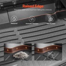 Truck Cargo Mat & Backrest Mat TPE Custom Fit for Kluger & Highlander 2020-2024