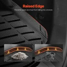 Truck Cargo Mat & Backrest Mat TPE Custom Fit for Hyundai Palisade 2020-2024