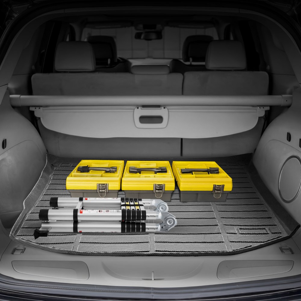 VEVOR Cargo Mat Compatible with Jeep Grand Cherokee 2011-2021, Precise Fit Trunk Mat for SUVs, TPE Trunk Protector Replacement, Black (1PCS)