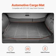 Cargo Mat All Weather TPE Custom Fit for Jeep Grand Cherokee 2011-2021