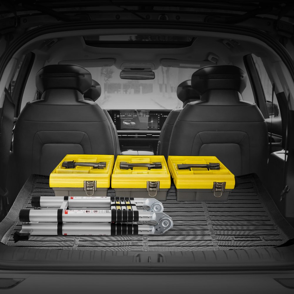 VEVOR Cargo Mat Compatible with Ford Edge 2015-2024 & Ford Edge ST 2020-2024, Precise Fit Trunk Mat for SUVs, TPE Trunk Protector Replacement, Black (1PCS)